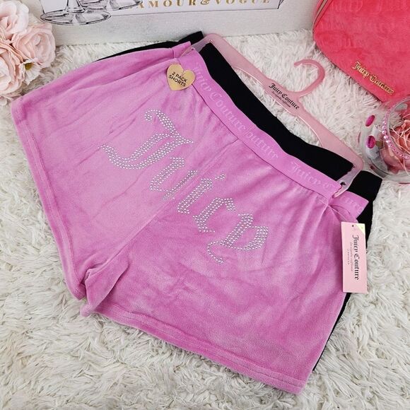 LARGE {Juicy Couture} Velvet Sleep Shorts - Picture 1 of 2